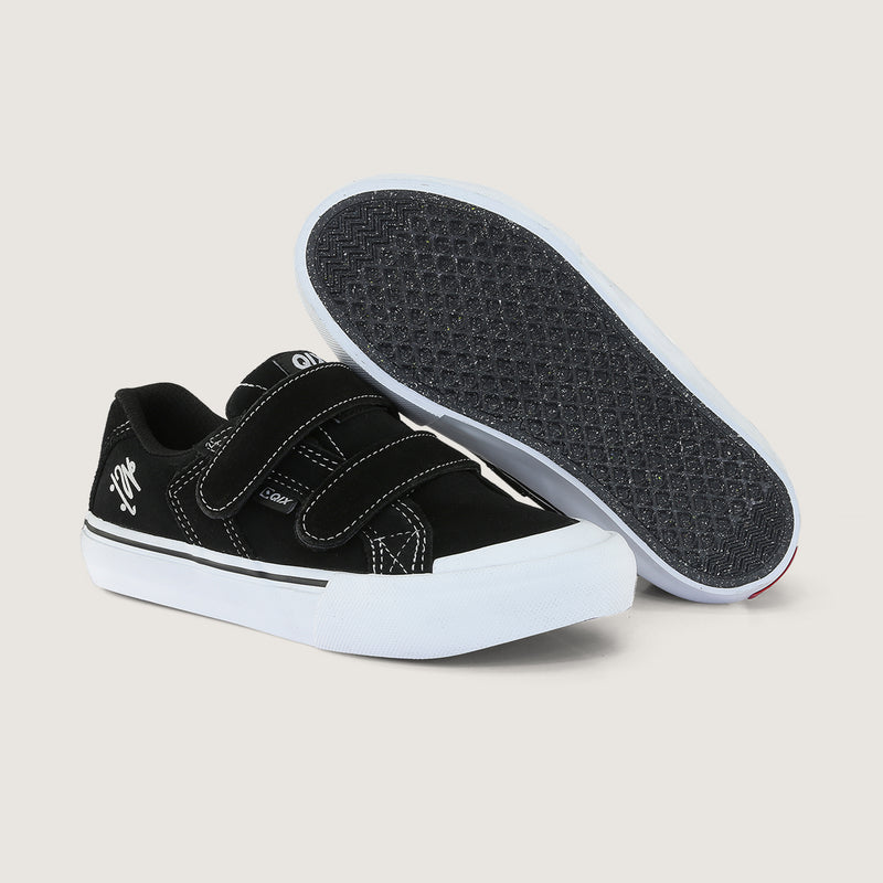 Tênis QIX Infantil Chorão Park Velcro Preto e Branco