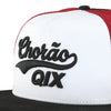 Boné Aba Reta QIX Chorão Preto e Vermelho