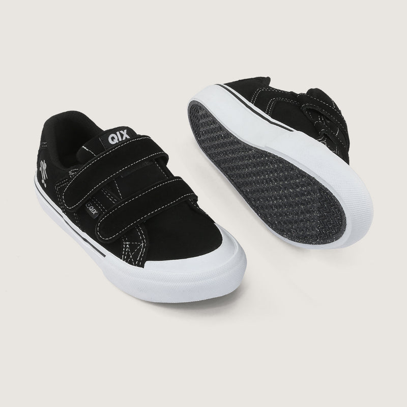 Tênis QIX Infantil Chorão Park Velcro Preto e Branco