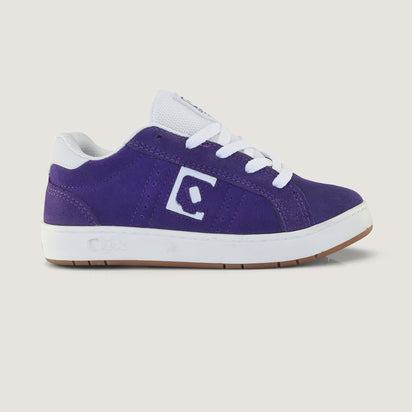 Tênis Infantil Qix Combat Suede Roxo e Branco