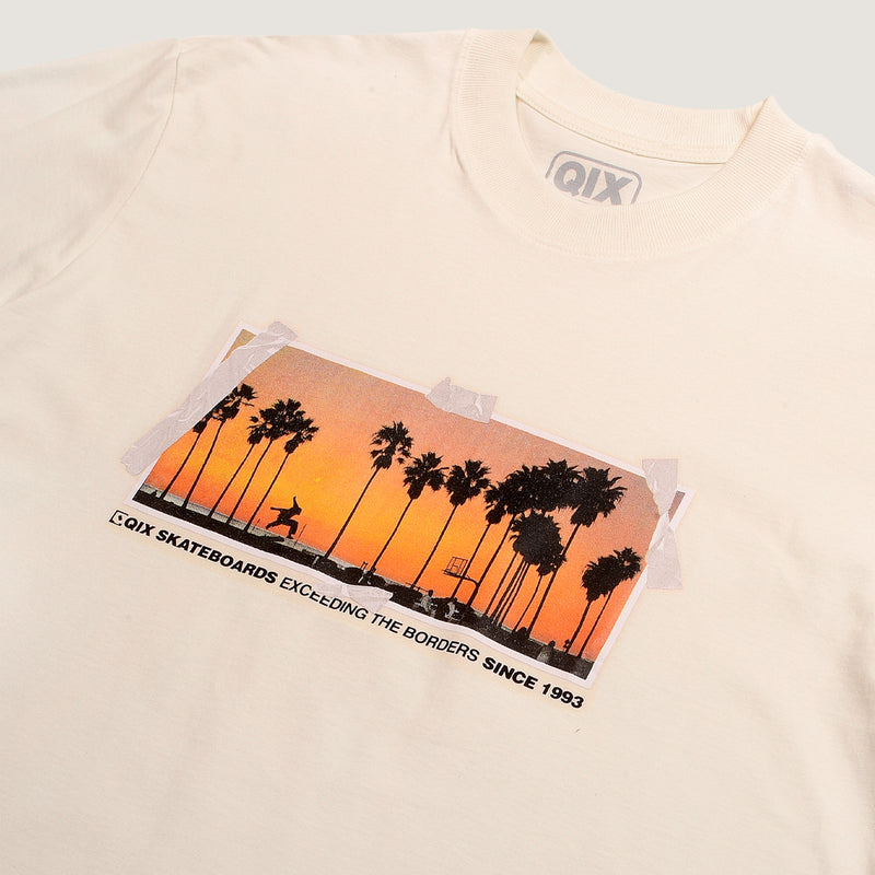 CAMISETA QIX STREET SKATE BEACH OFF WHITE