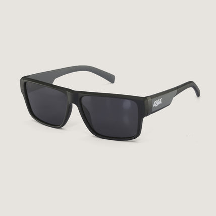 Óculos de sol unissex QIX SKATE Sport preto e cinza fosco