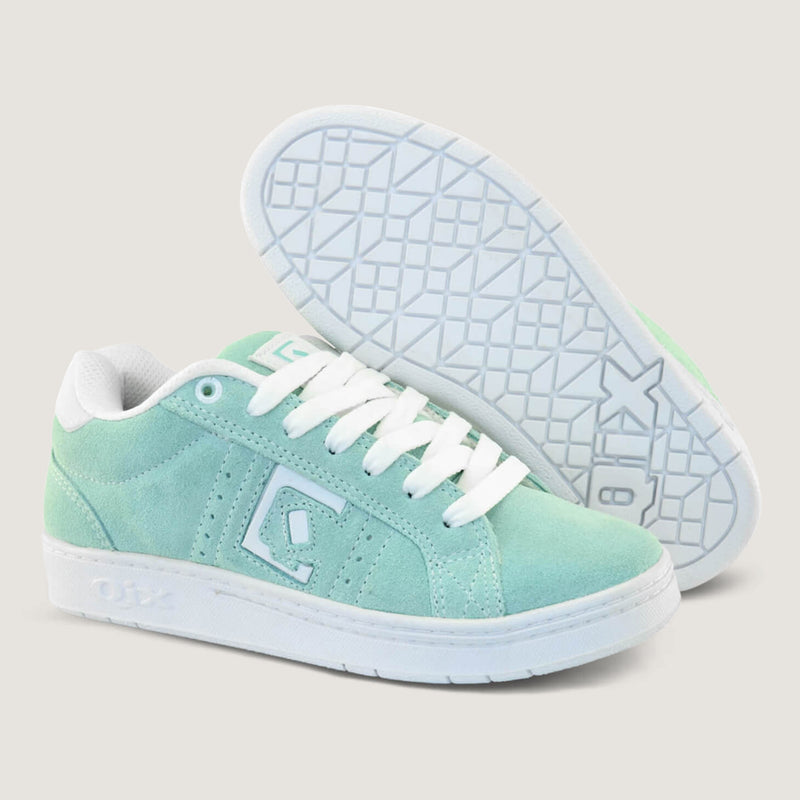 Tênis Qix Skate Combat Suede Aqua e Branco