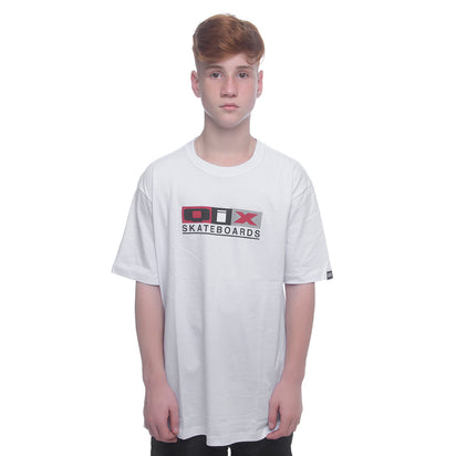 CAMISETA QIX SKATEBOARDS MONOGRAMA ORIGINAL BRANCA