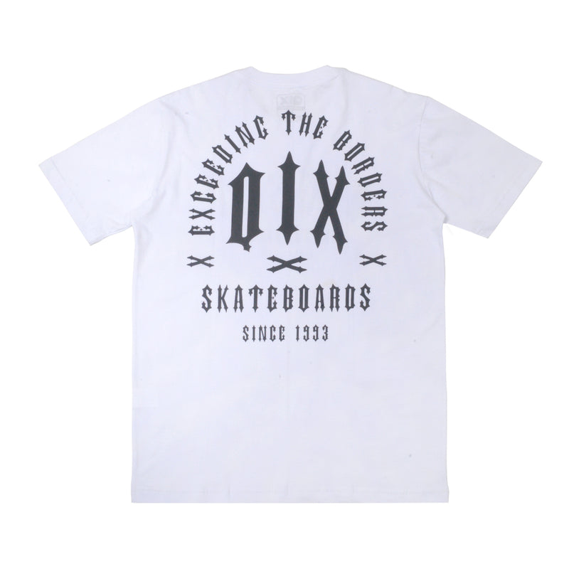 CAMISETA QIX SKATE BOARDS SINCE 1993 BRANCA