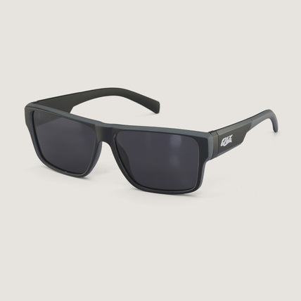 Óculos de sol unissex QIX SKATE Sport cinza e preto fosco