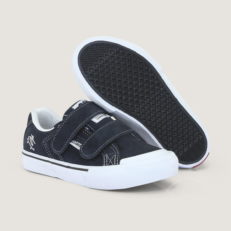 Tênis QIX Infantil Chorão Park Velcro Marinho e Branco