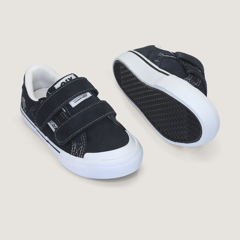 Tênis QIX Infantil Chorão Park Velcro Marinho e Branco