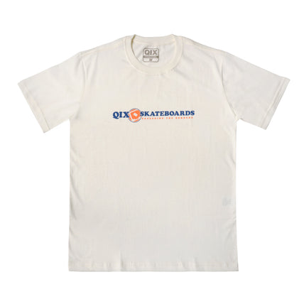 CAMISETA QIX SKATEBOARDS EXCEEDING THE BORDERS CLASSIC OFF WHITE