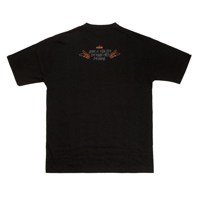 Camiseta Oversized Preta "Só pra Vadiar"