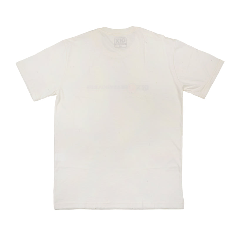 CAMISETA QIX SKATEBOARDS EXCEEDING THE BORDERS CLASSIC OFF WHITE