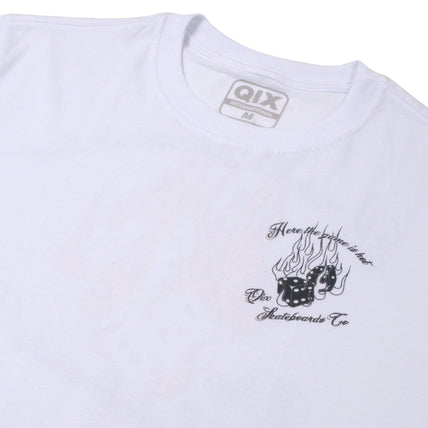 CAMISETA QIX SKATEBOARDS COMPANY BRANCA