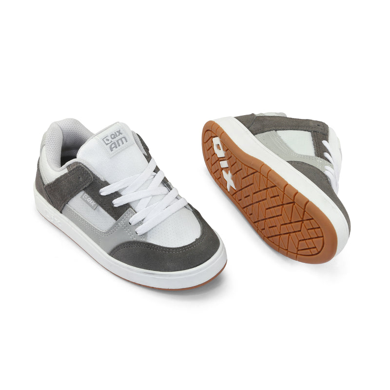 Tênis Infantil QIX AM Chumbo e Branco