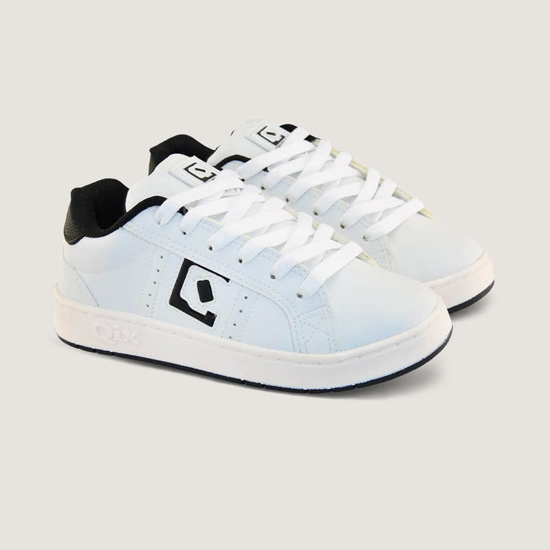 Tênis Infantil QIX Combat Retrô Branco e Preto