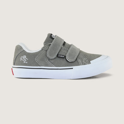 Tênis QIX Infantil Chorão Park Velcro Grafite e Branco