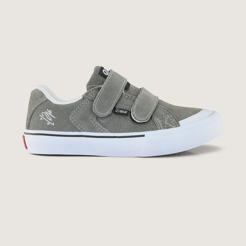 Tênis QIX Infantil Chorão Park Velcro Grafite e Branco