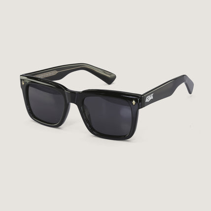 Óculos de sol unissex QIX SKATE Clássico quadrado preto