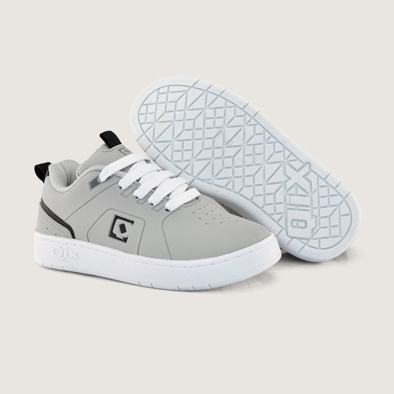 Tênis Infantil QIX Smash Cinza e Branco