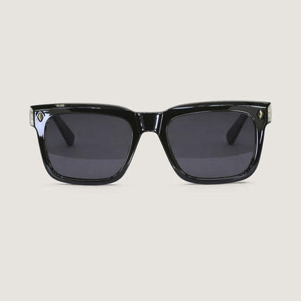 Óculos de sol unissex QIX SKATE Clássico quadrado preto