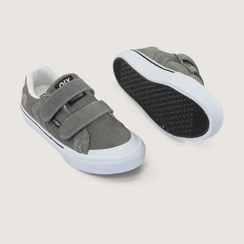 Tênis QIX Infantil Chorão Park Velcro Grafite e Branco