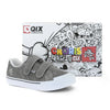 Tênis QIX Infantil Chorão Park Velcro Grafite e Branco