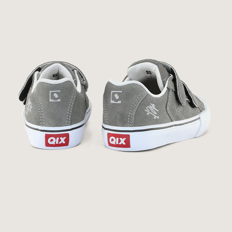 Tênis QIX Infantil Chorão Park Velcro Grafite e Branco