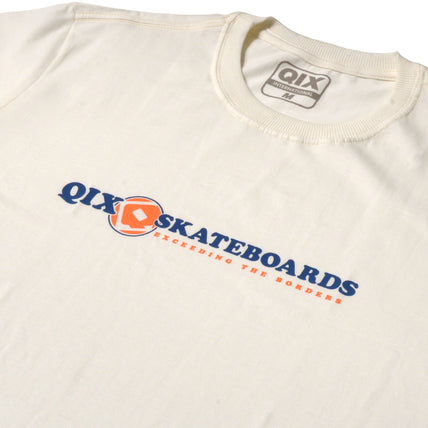CAMISETA QIX SKATEBOARDS EXCEEDING THE BORDERS CLASSIC OFF WHITE