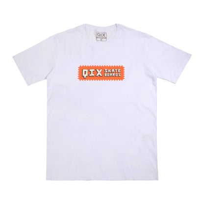CAMISETA QIX TAG SKATE BOARDS BRANCA