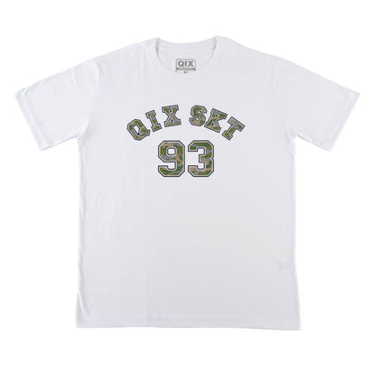 CAMISETA QIX SKT 93 CAMOUFLAGED LOGO BRANCA