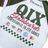 CAMISETA QIX RAGLAN SKATEBOARDS OFF WHITE E VERDE