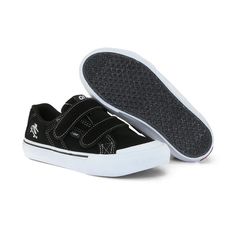 Tênis QIX Infantil Chorão Park Velcro Preto e Branco
