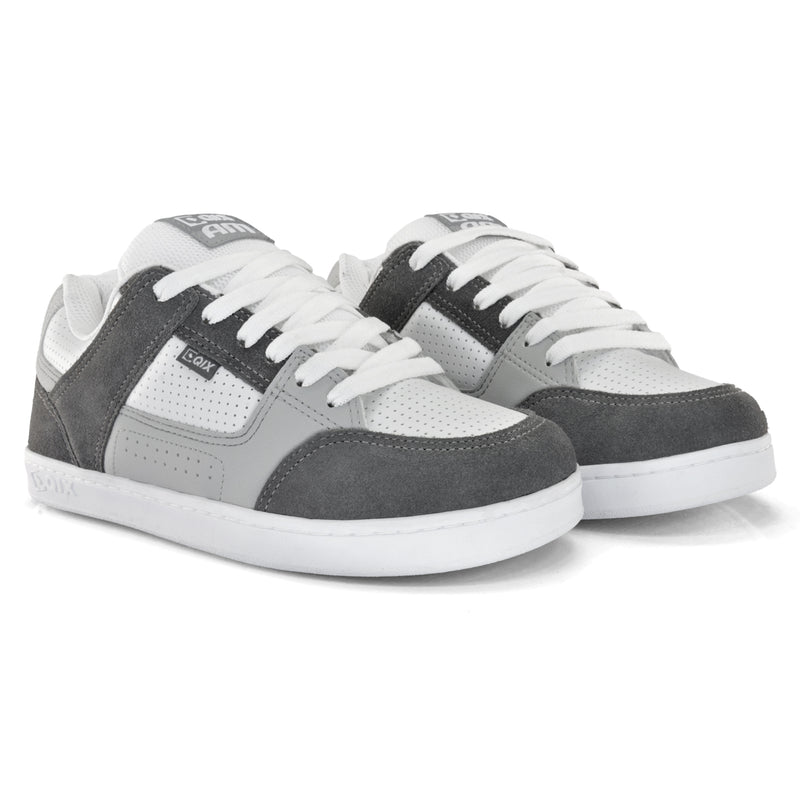 Tênis Qix AM - Skate Confort Chumbo e Branco