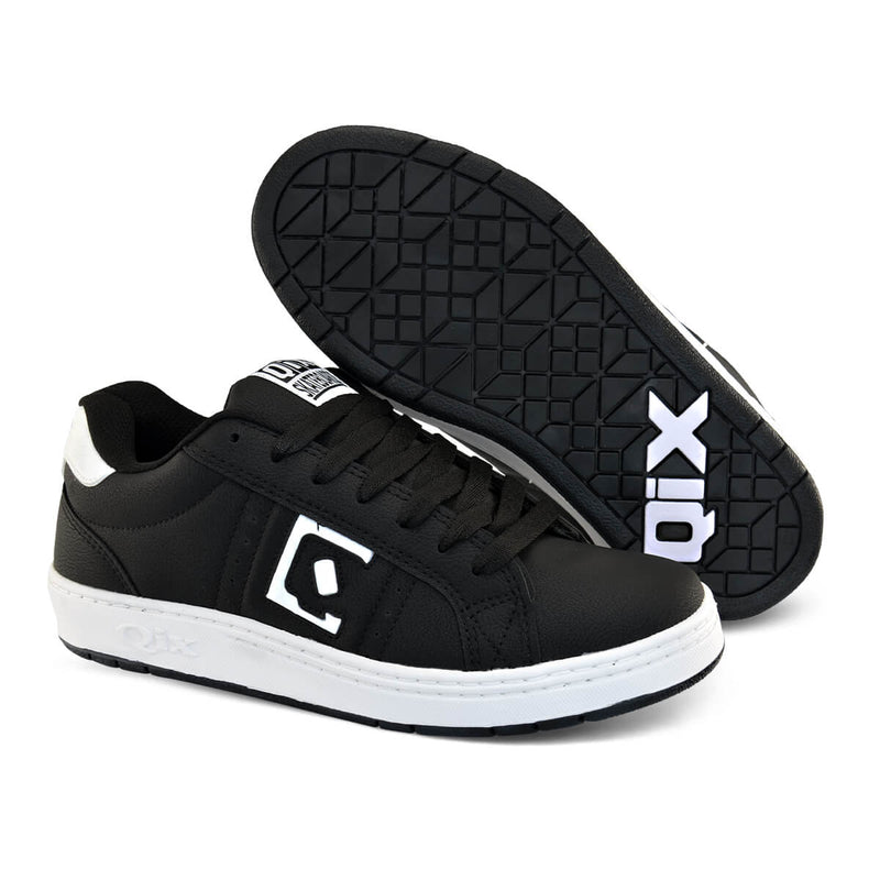 Tênis QIX Skate Combat Retrô - Preto e Branco