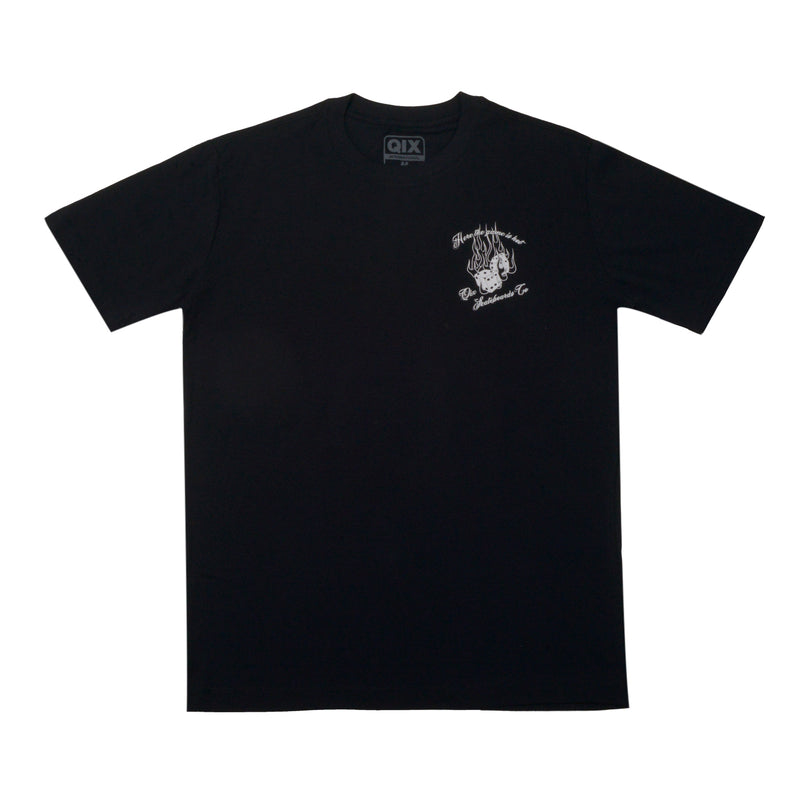 CAMISETA QIX SKATEBOARDS COMPANY PRETA