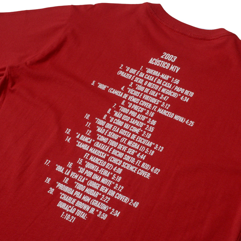 Camiseta Charlie Brown Jr MTV Acústico - Discografia