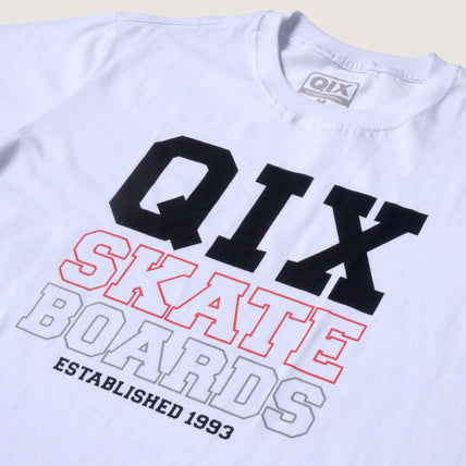 CAMISETA QIX BOARDS SKATE BRANCA