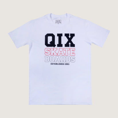CAMISETA QIX BOARDS SKATE BRANCA