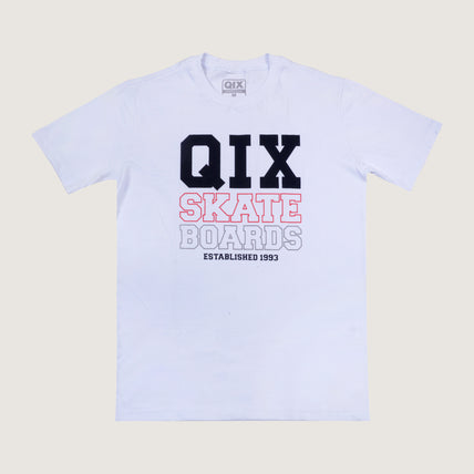 CAMISETA QIX BOARDS SKATE BRANCA