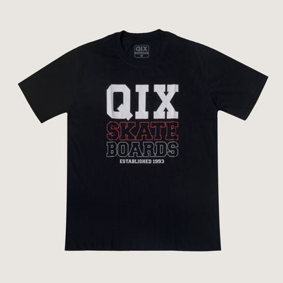 CAMISETA QIX BOARDS SKATE PRETA