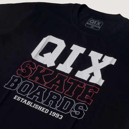 CAMISETA QIX BOARDS SKATE PRETA