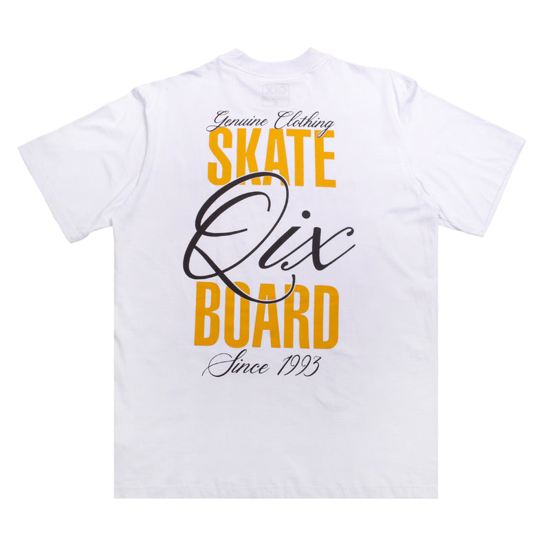 CAMISETA QIX STREET SKATE BOARD SINCE 1993 BRANCA