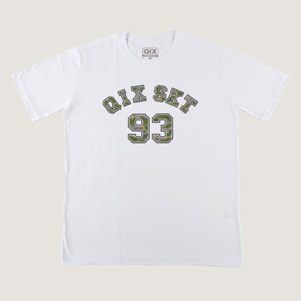 CAMISETA QIX SKT 93 CAMOUFLAGED LOGO BRANCA