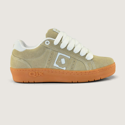 Tênis Qix Skate Combat Suede - Bege Natural -
