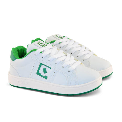 Tênis Infantil QIX Combat Retrô Branco e Verde