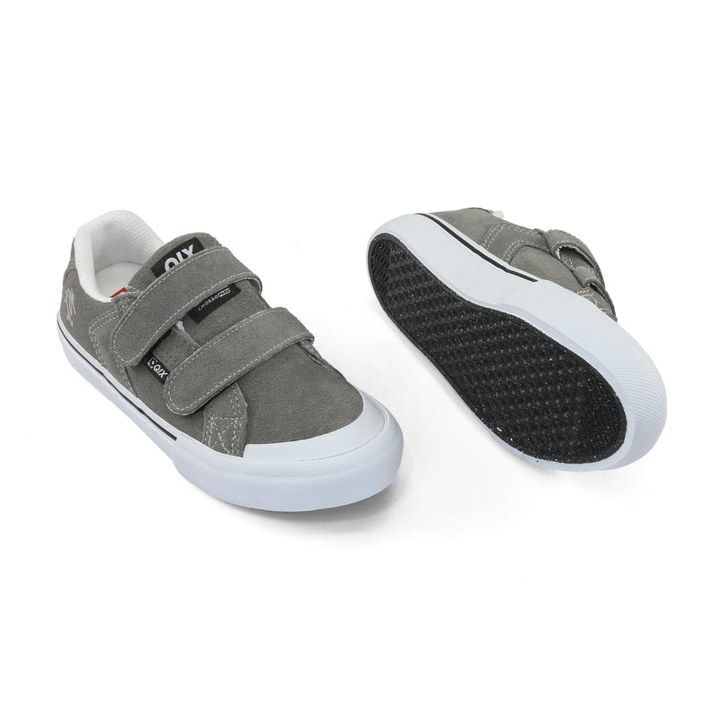 Tênis QIX Infantil Chorão Park Velcro Grafite e Branco