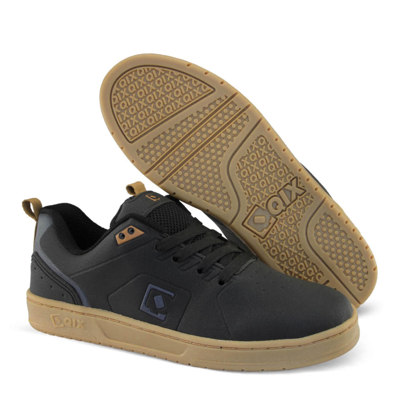 Tênis Qix Smash Preto e Chumbo Natural