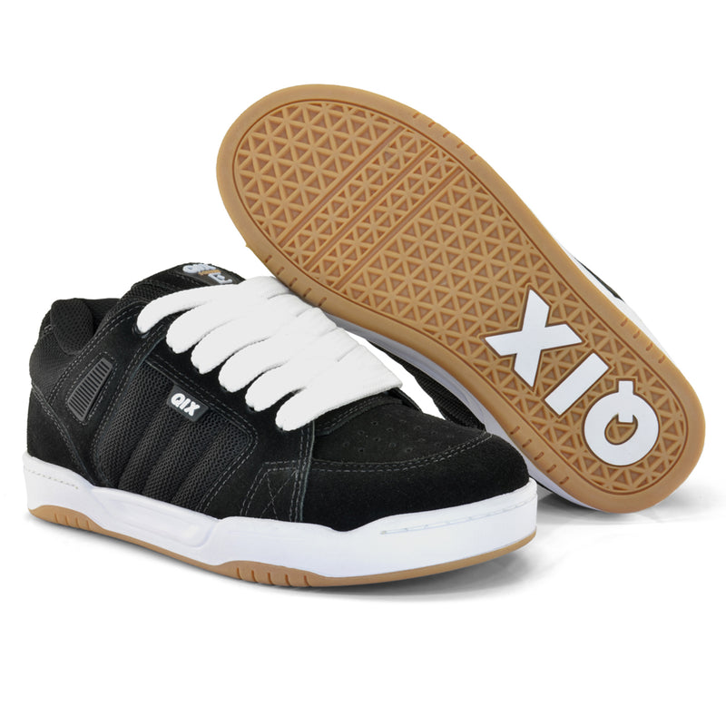 Tênis Qix Square Suede - Preto e Branco