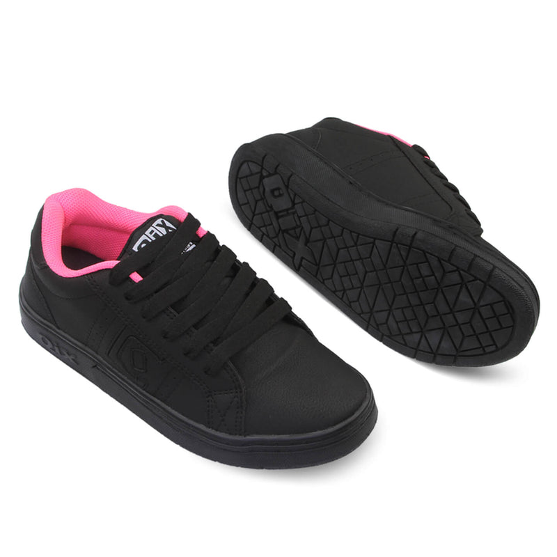 TÊNIS QIX SKATE COMBAT RETRÔ PRETO E PINK