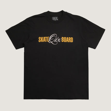 CAMISETA QIX STREET SKATE BOARD SINCE 1993 PRETA