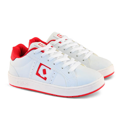 Tênis Infantil QIX Combat Retrô Branco e Vermelho